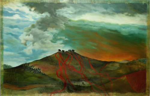 “Fire Tracks, National Arboretum”... acquired for the ACT Legislative Assembly Art Collection. 