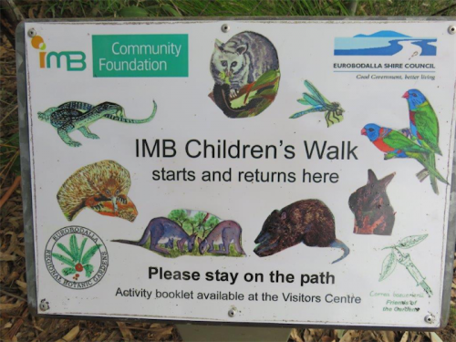 The Children’s Walk at Eurobodalla Regional Botanic Gardens…  the chance to learn about the animals that inhabit the gardens. 