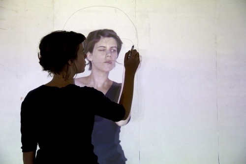 Laura Hindmarsh, wall drawing window. still. 2013_HD video