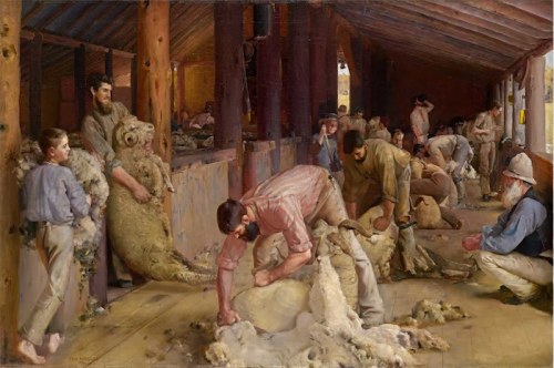 "Shearing of the Rams" by Tom Roberts.