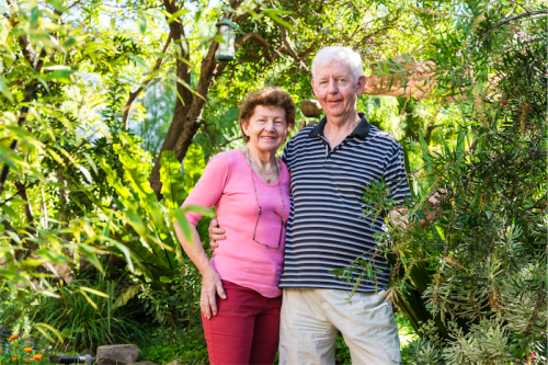 Lorraine and Geoff Corner... “We used to live in the tropics and we had become used to seeing a lot of greenery.”