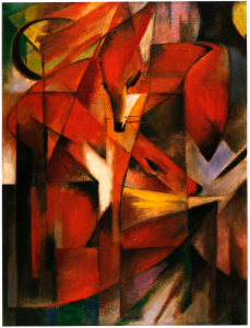 Art imagined… a “finished” painting from Franz Marc’s battleground sketchbook. 