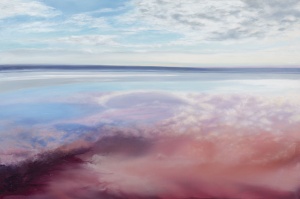 20150715: Carmel McCrow. Horizons - Lake Eyre. Oil on canvas. 