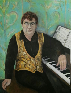 Julie McCarron-Benson's portrait of Carl Rafferty. 