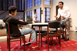 Nephew Abe argues with Amir (r) in Disgraced, photo Prudence-Upton