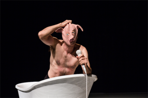 Canberra actor and playwright Raoul Craemer in "Pigman's Lament".