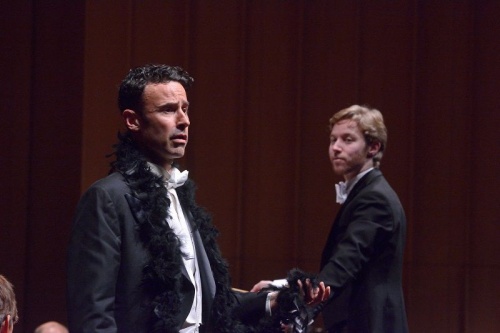 Tobias Cole as the unfortunate Swan and conductor Leonard Weiss