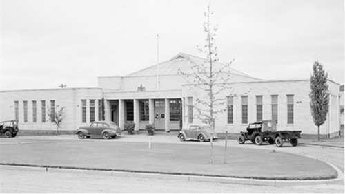 The Drill Hall in Turner, pictured in 1951… now reopned with a new climate control system and programmable LED lights. Photo courtesy National Archives of Australia