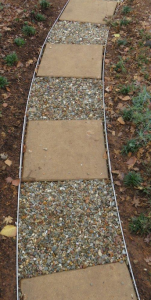 A typical use of "Link Edge" garden edging.       