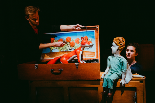 Puppeteers Shane Adamczak and Jess Lewis… "We sometimes underestimate how deeply little kids think about things,” says Jess. 