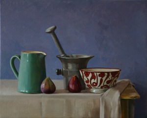 Crispin Akerman - 'Still life with figs', oil on linen