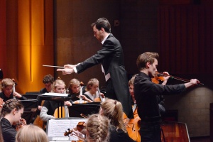 Reinke conducts as Ringle plays