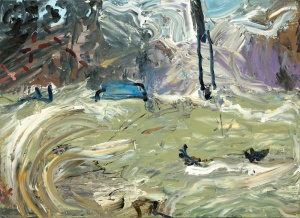 Michael Taylor, Flash flood 1997 oil on canvas Canberra Museum and Gallery, purchased 199