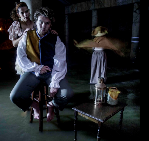 Spencer Cliff as Sweeney Todd and Georgie Juszczyk as Mrs Lovett, Photo by Archie Chew