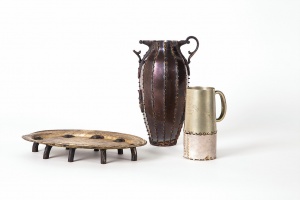 Vito Bila's tray, urn and cup, at Bilk