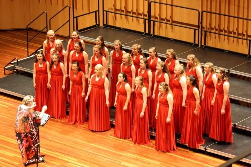 Waratah Girls Choir on stageon  Saturday