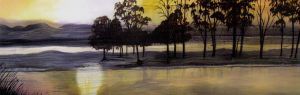 Lake Ginnenderra Sunset 1 by Carole Osmotherly