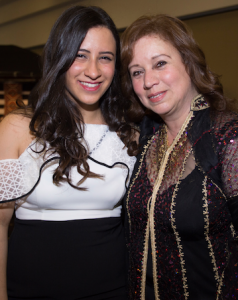 Farah and Omneya Khairat at the Hellenic Club launch of their charity cookbook. 