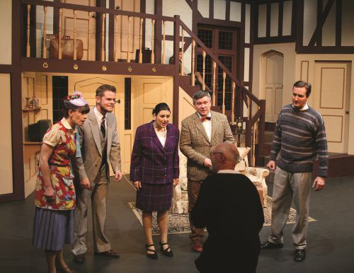 The cast of "Noises Off":, photo by Helen Drum