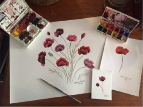 Some of last year's poppies by Smith