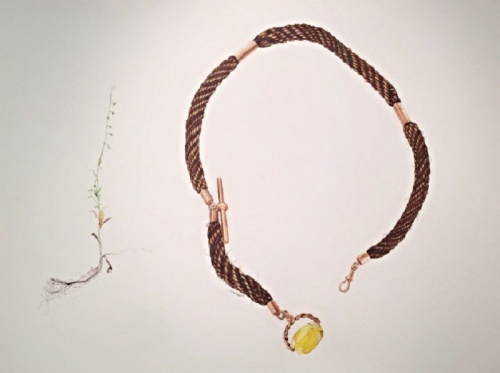 Berenice Carrington, Hair "Watch Chain and Myosotis," watercolour on paper