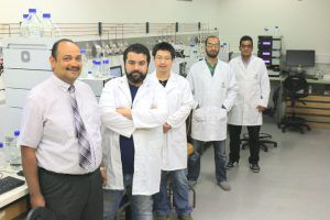 Associate Professor Ashraf Ghanem and his research team, PhD candidate Muhammed Alsherbieny, researcher assistant Chexu Wang, and PhD candidates Mohamed Ali and Ali Fouad.