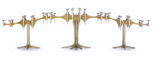 Candelabrum by Stuart Devlin… on display at the Mint. 