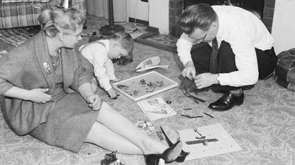 A Canberra family on Christmas morning, 1962. 