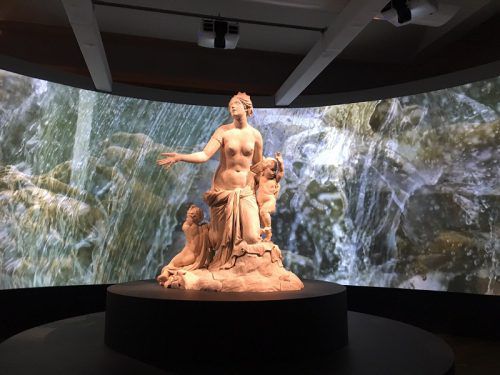 Latona fountain installation in "Versailles" exhibition at the NGA