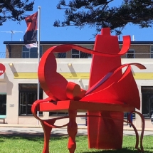 Philip Spelman's ‘Red Trumpet Red Table’. Photo Jessica Wyld