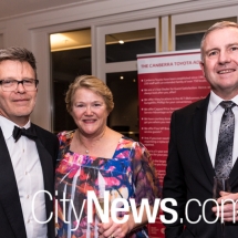 His Honour Shane Gill, Her Honour Margaret Hunter and Ian Bradfield