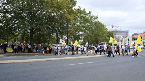 Kurdish protest comes to the heart of Canberra