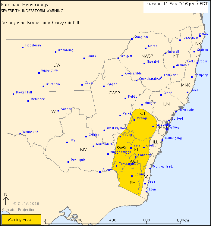 Severe thunderstorm warning | Canberra CityNews