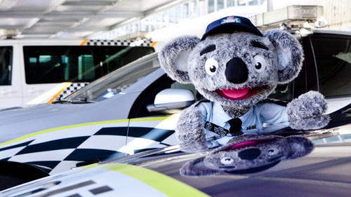 Constable Kenny Koala farewells his friend