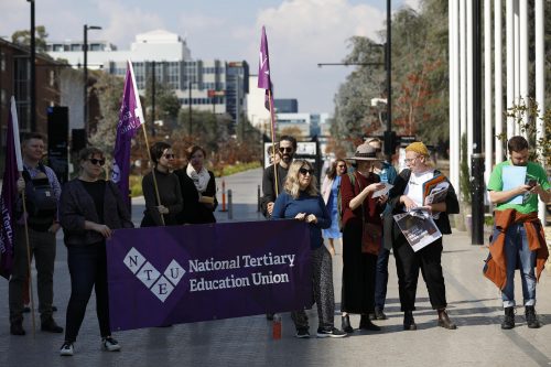 Staff and students attempt to protest over ANU cuts