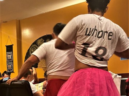 Tutus and a ‘whore’ shirt, these blokes don’t get it 