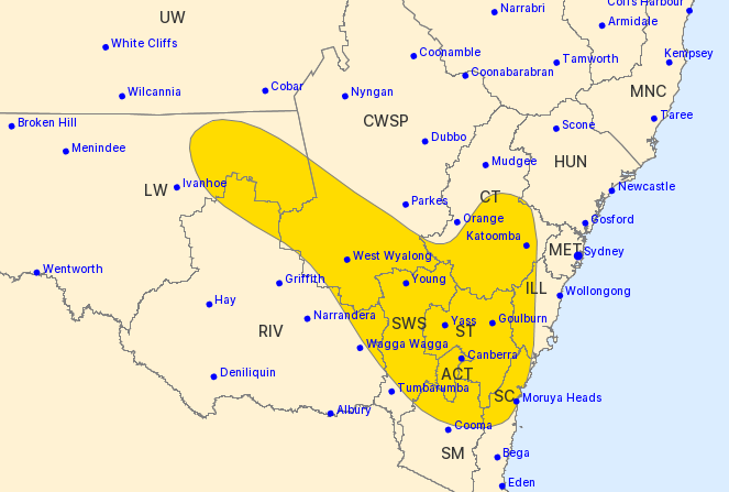 ACT braces for severe thunderstorms