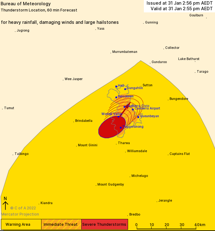 Canberra braces for ‘dangerous’  thunderstorms