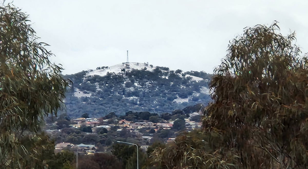 Snow falls around ACT region