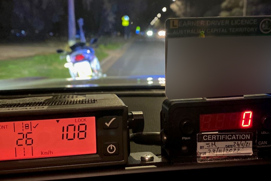 Learner motorcyclist caught 50km/h over the limit