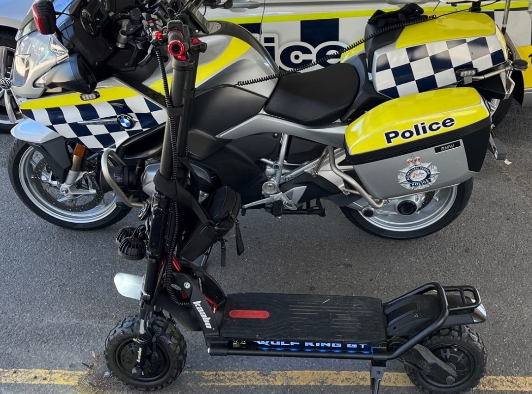 Drugged e-scooter rider clocked at 100km/h