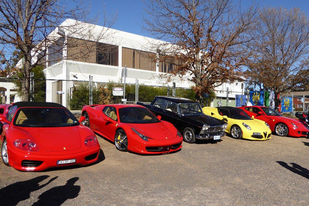 Some of the Italian cars on show.