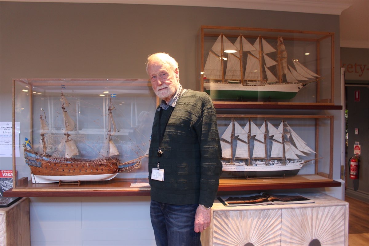 John finds new ‘dock’ to show off his model boats