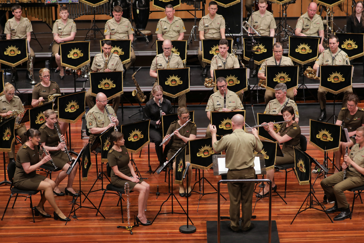 Band concert of colourful precision