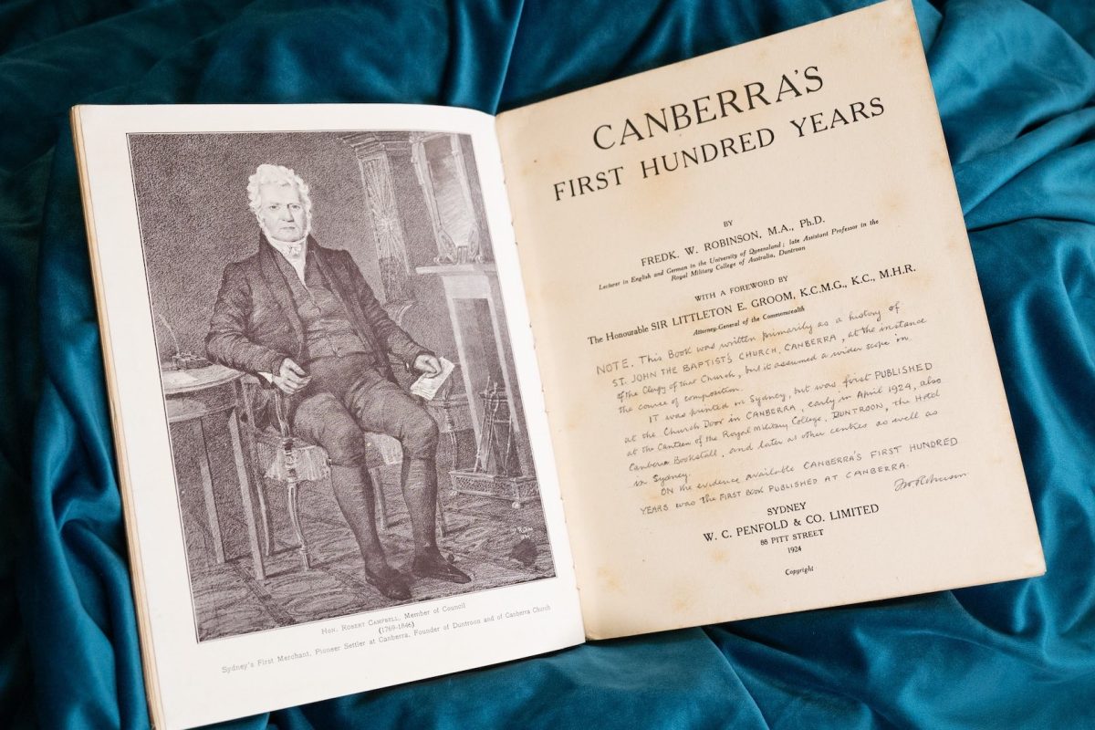 Canberra’s first book documented its first century!