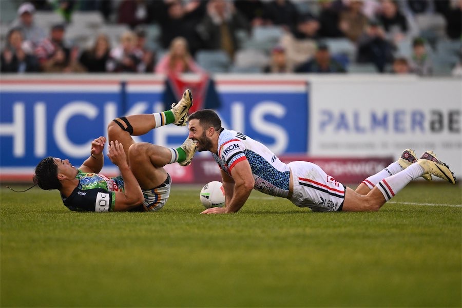 Tedesco stars as Roosters run rampant over Raiders