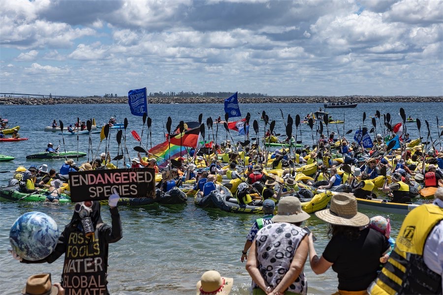 Over 100 protesters arrested after kayak blockade