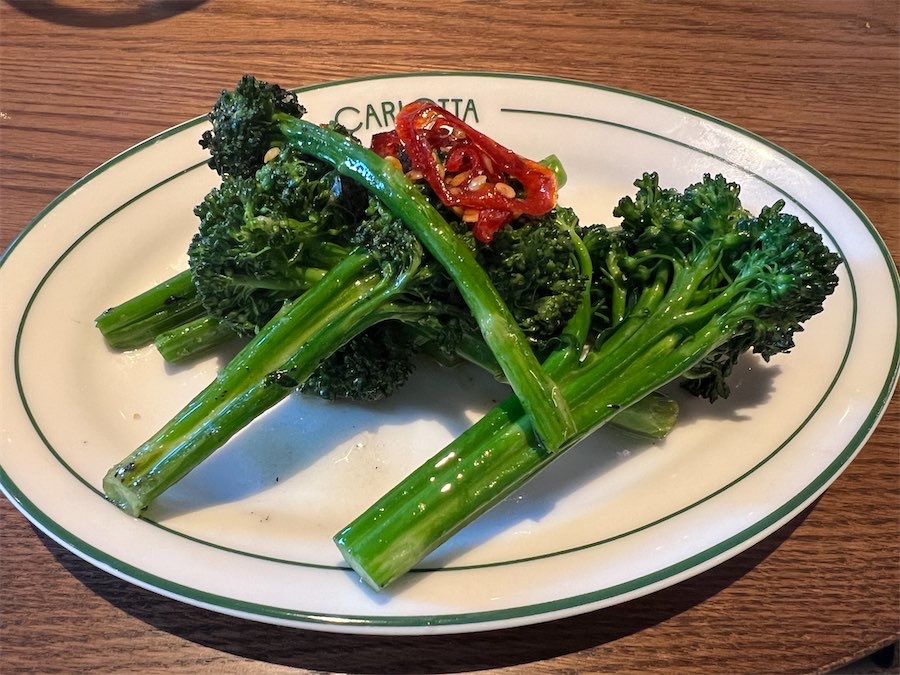 Broccolini served with chilli and garlic. Photo: Wendy Johnson