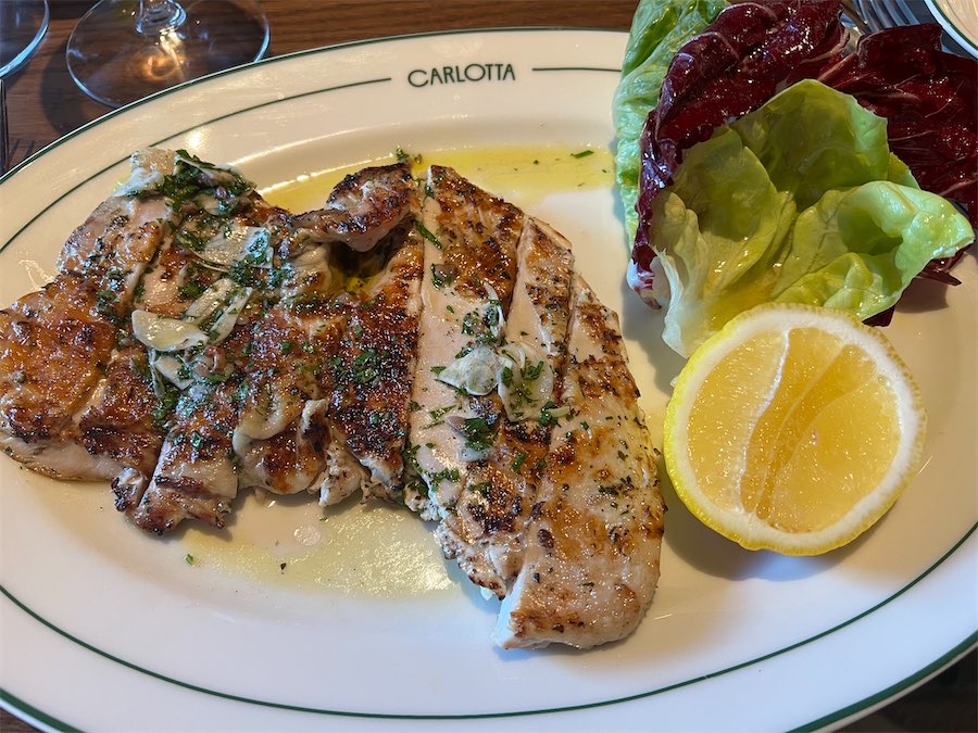 Grilled chicken… with aromas of garlic, anchovy and lemon. Photo: Wendy Johnson