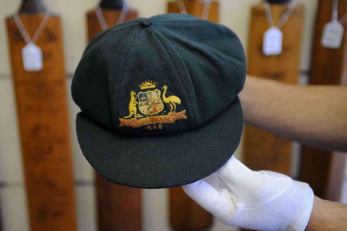 Bradman baggy green sold at auction for nearly $500,000